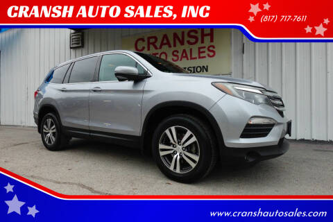 2016 Honda Pilot for sale at CRANSH AUTO SALES, INC in Arlington TX