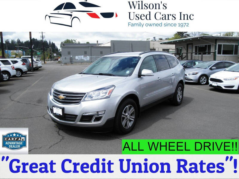 2016 Chevrolet Traverse for sale at Wilson's Used Cars Inc in Eugene OR