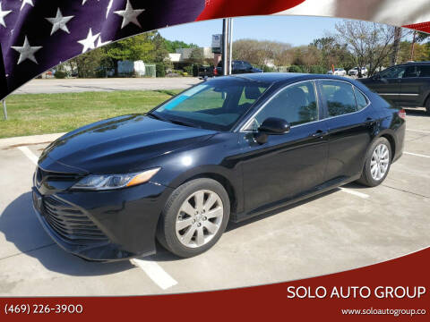 2018 Toyota Camry for sale at Solo Auto Group in Mckinney TX