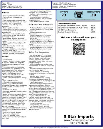 2017 Toyota RAV4 XLE