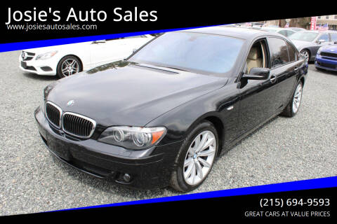 2008 BMW 7 Series for sale at Josie's Auto Sales in Gilbertsville PA