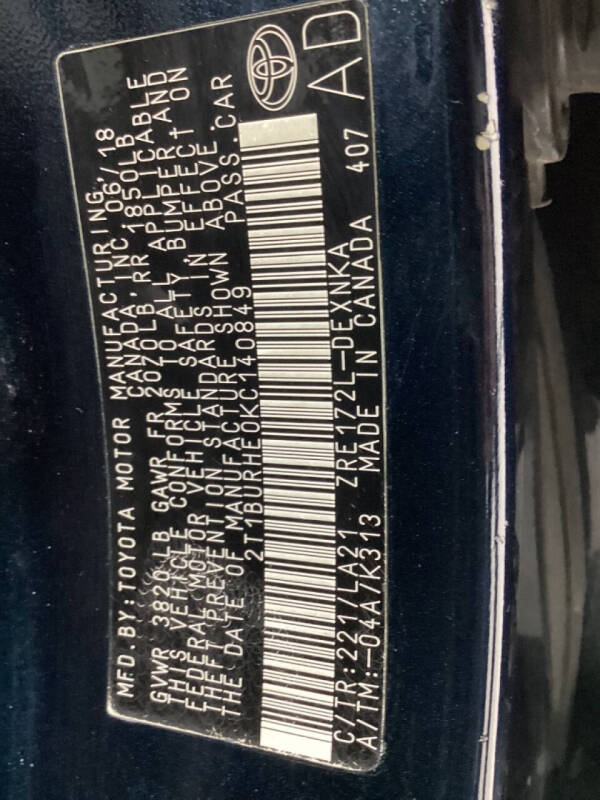 2019 Toyota Corolla XLE