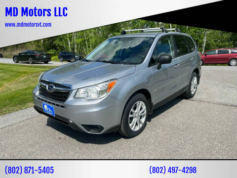 2014 Subaru Forester for sale at MD Motors LLC in Williston VT