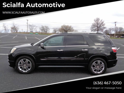 2012 GMC Acadia for sale at Scialfa Automotive in Imperial MO