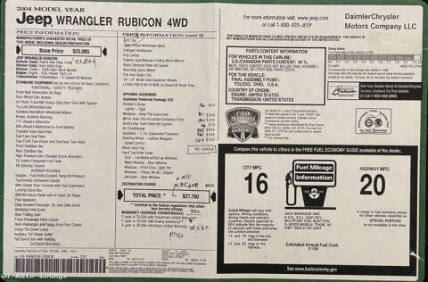 2004 Jeep Wrangler Rubicon