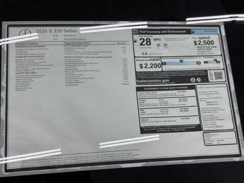 2026 Mercedes-Benz E-Class E 350