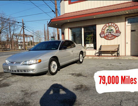 2002 Chevrolet Monte Carlo for sale at Cockrell's Auto Sales in Mechanicsburg PA