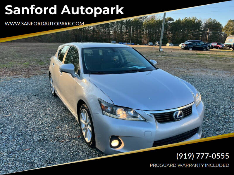 2012 Lexus CT 200h for sale at Sanford Autopark in Sanford NC