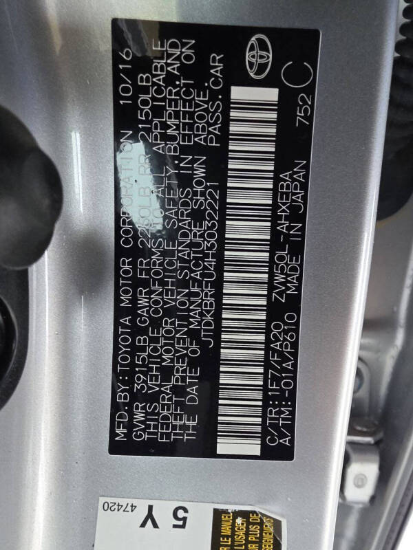 2017 Toyota Prius Two