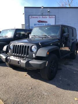 2016 Jeep Wrangler Unlimited for sale at Jimmys Auto Sales in North Providence RI