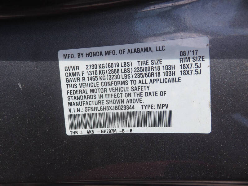 2018 Honda Odyssey Touring