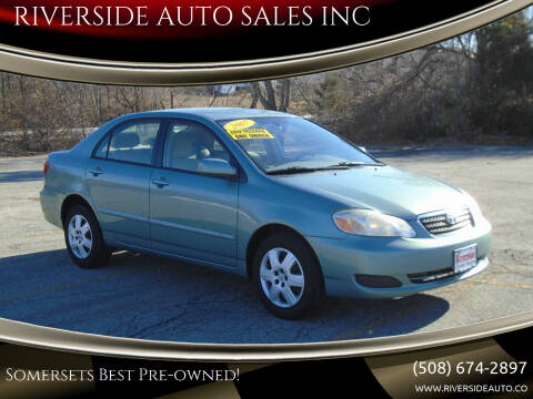2007 Toyota Corolla for sale at RIVERSIDE AUTO SALES INC in Somerset MA