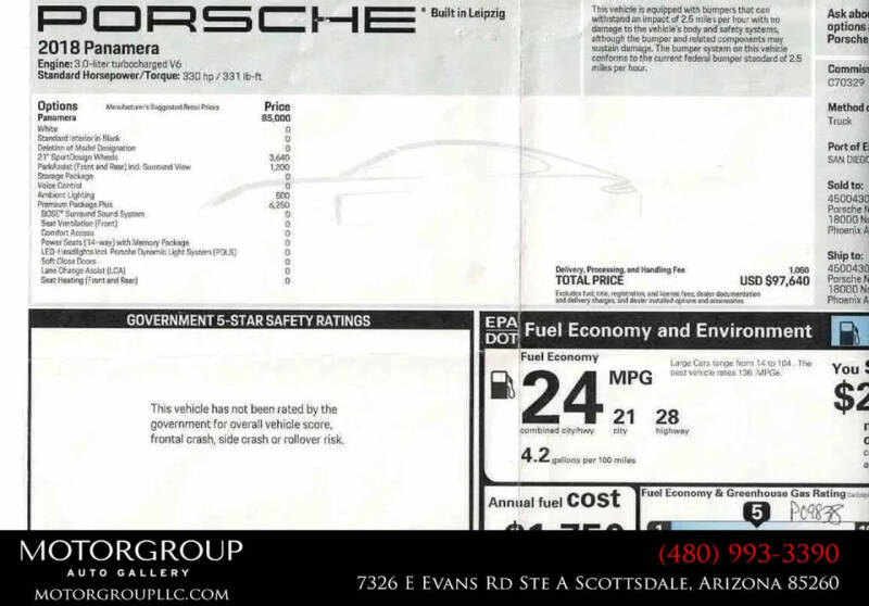 2018 Porsche Panamera