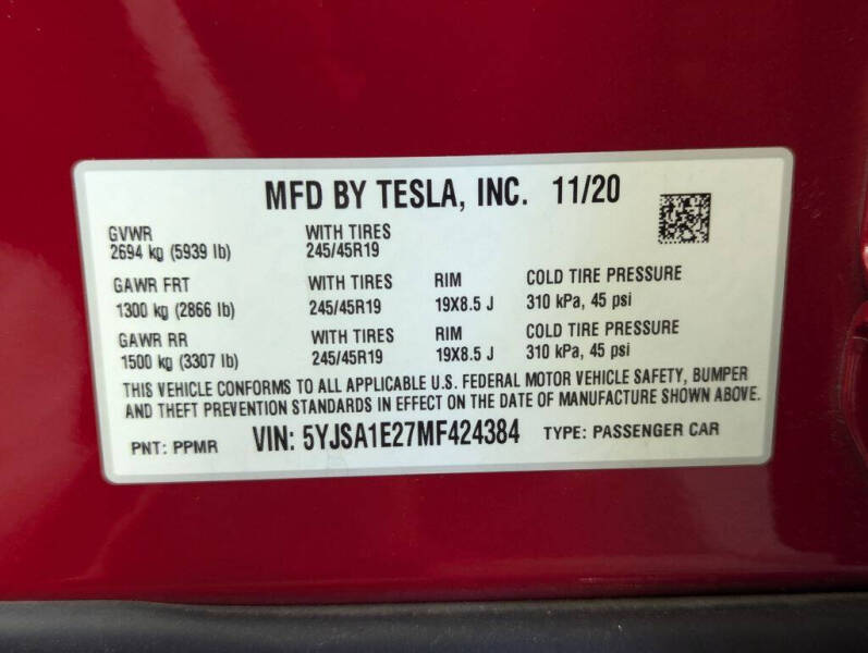 2021 Tesla Model S Long Range Plus