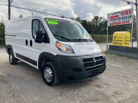 2017 RAM ProMaster for sale at VKV Auto Sales in Laurel MD