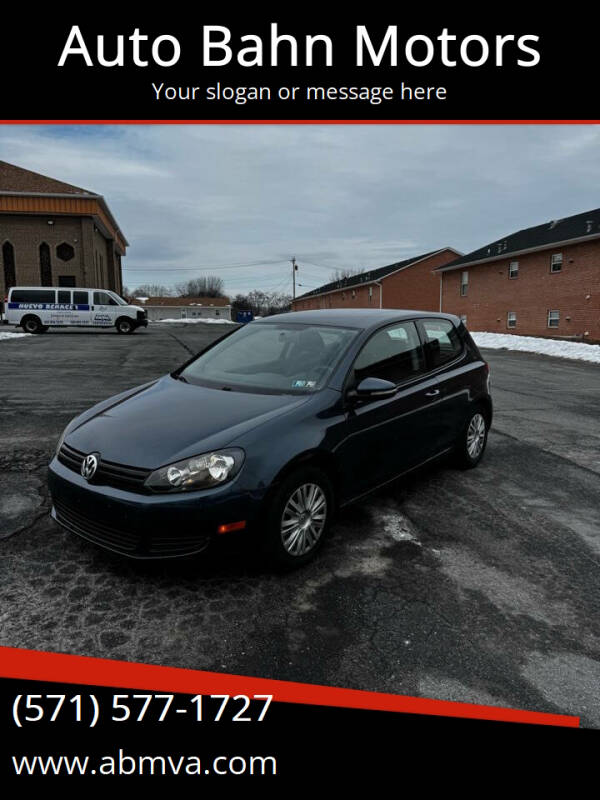 2012 Volkswagen Golf for sale at Auto Bahn Motors in Winchester VA