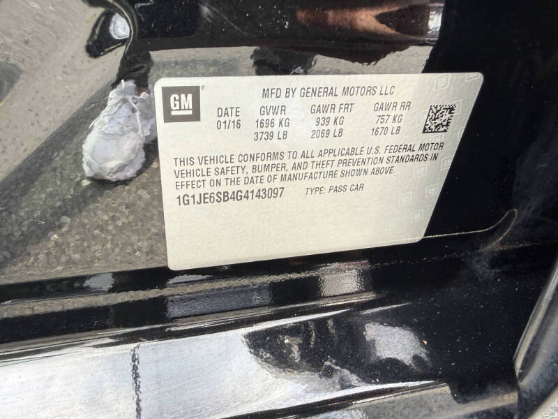2016 Chevrolet Sonic LTZ Auto