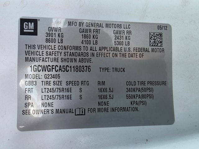 2012 Chevrolet Express 2500