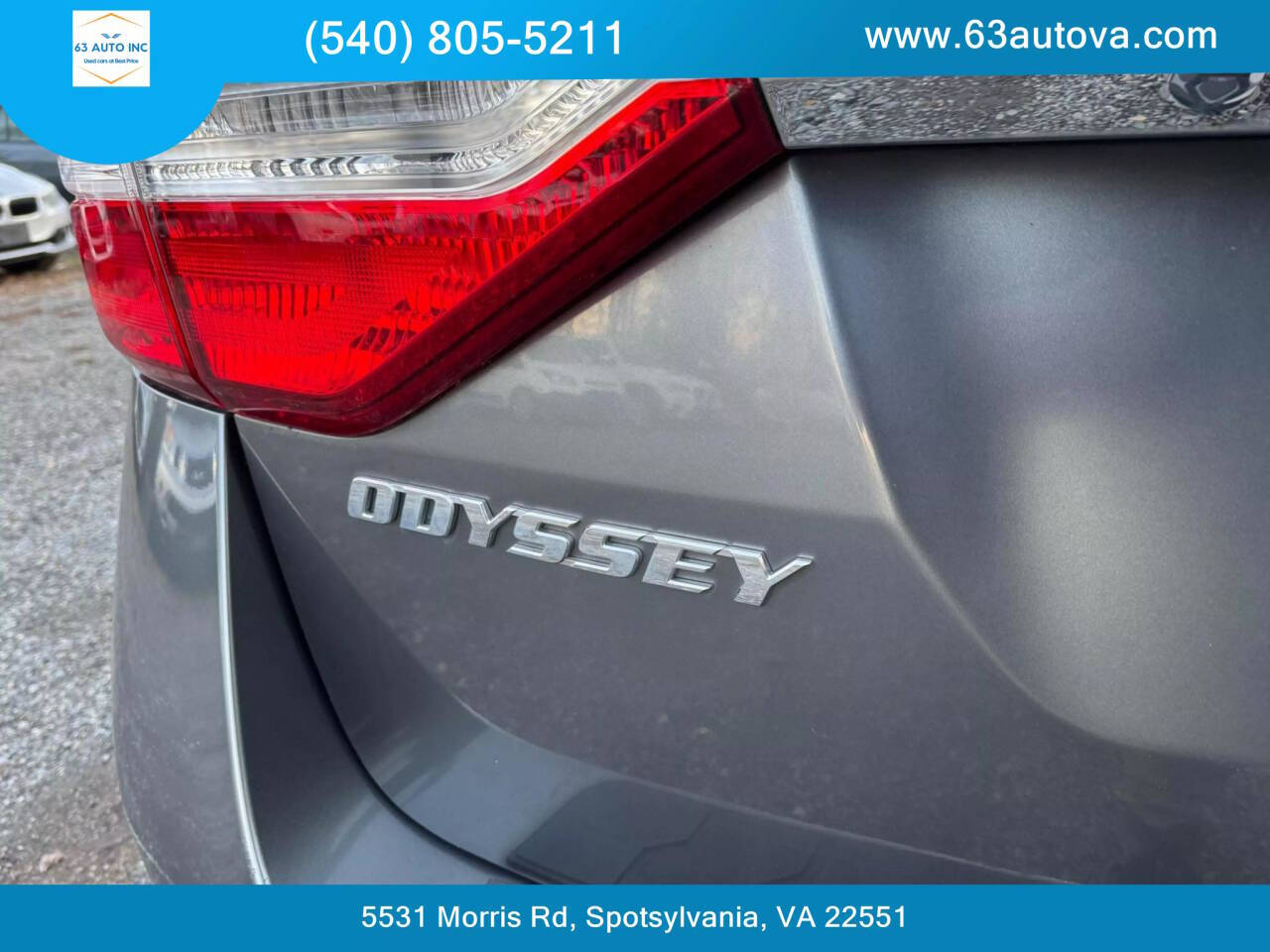 2012 Honda Odyssey for sale at 63 Auto Inc in Spotsylvania, VA