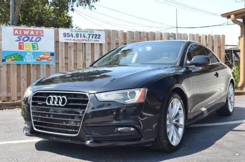 2013 Audi A5 for sale at ALWAYSSOLD123 INC in Fort Lauderdale FL