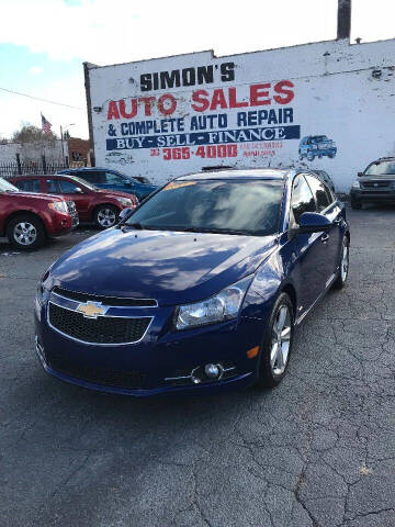 2012 Chevrolet Cruze for sale at Simon's Auto Sales in Detroit MI