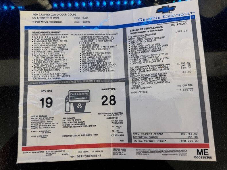 1999 Chevrolet Camaro