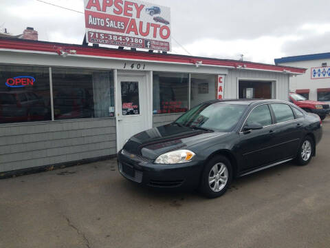 2013 Chevrolet Impala for sale at Apsey Auto 2 in Marshfield WI