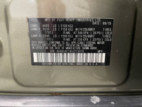 2016 Subaru Outback 2.5i Premium