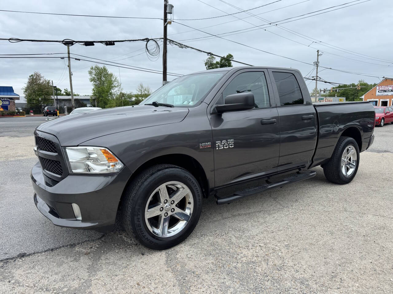 Gray 2014 Ram 1500 Tradesman 4x4 Tradesman 4dr Quad Cab 6.3 ft. SB Pickup 1