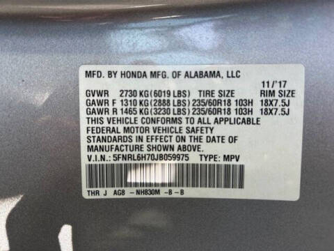 2018 Honda Odyssey EX-L