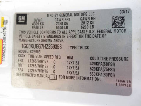 2017 Chevrolet Silverado 2500HD Work Truck