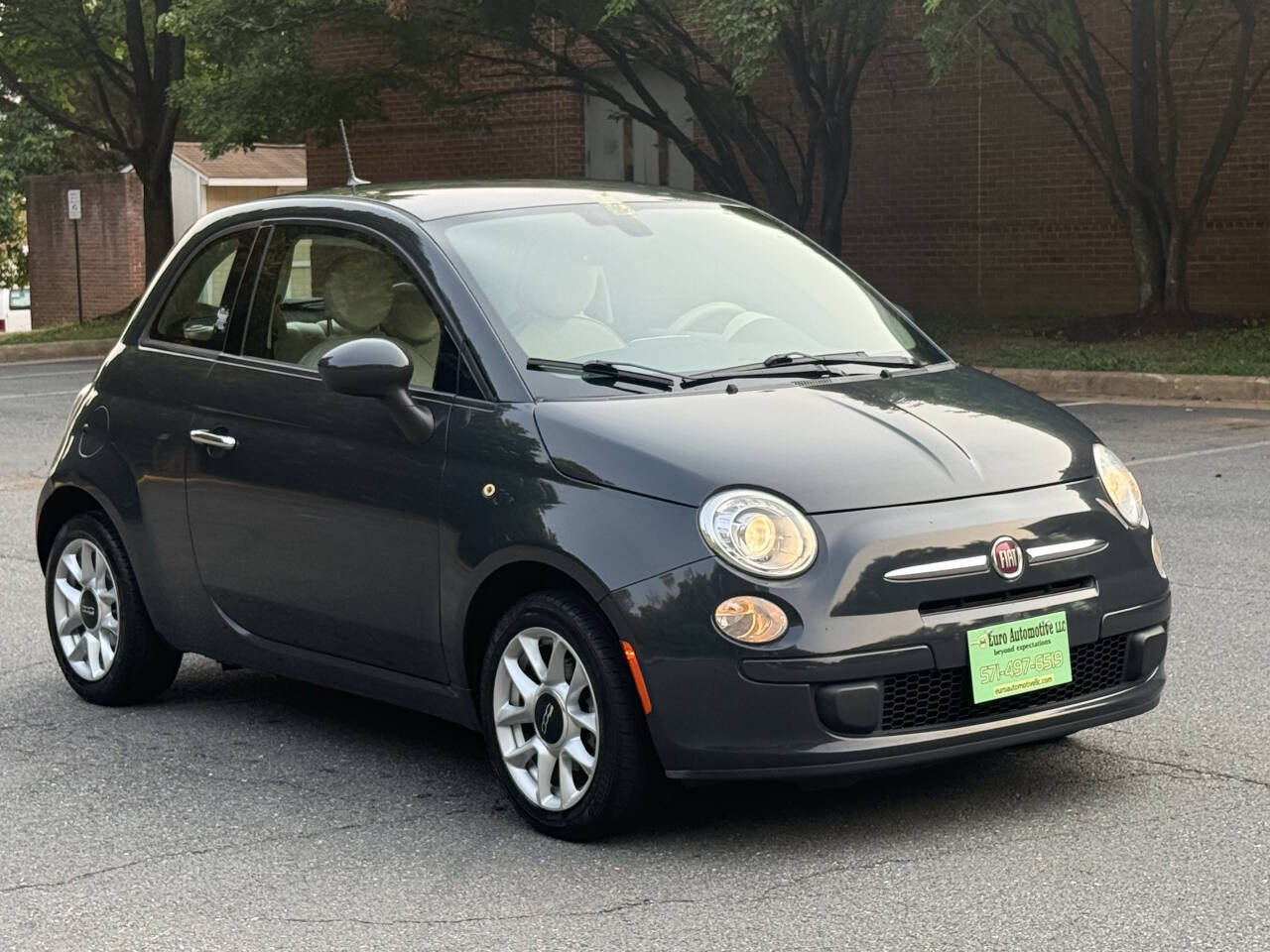 Gray 2016 FIAT 500 Hatchback Front-Wheel Drive 5-Speed Manual