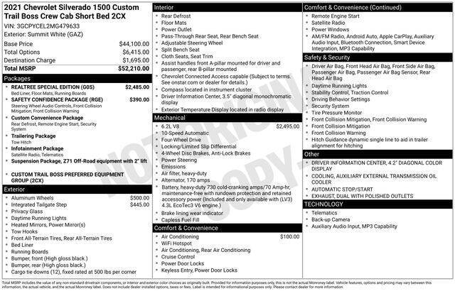 2021 Chevrolet Silverado 1500