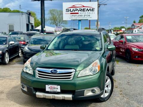 2011 Subaru Outback for sale at Supreme Auto Sales in Chesapeake VA