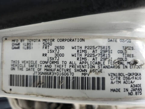 2000 Toyota 4Runner SR5