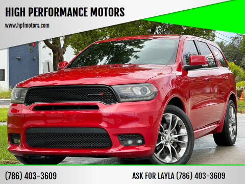 2019 Dodge Durango for sale at HIGH PERFORMANCE MOTORS in Hollywood FL