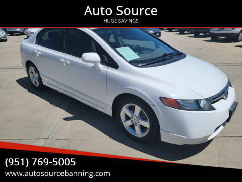 2008 Honda Civic for sale at Auto Source in Banning CA