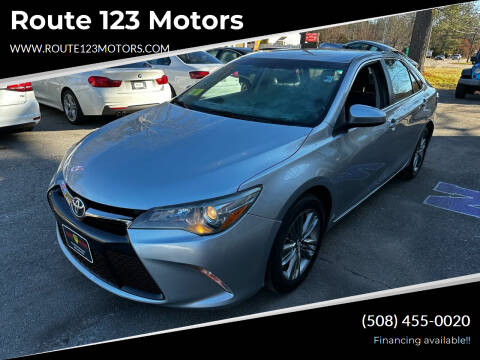 2015 Toyota Camry for sale at Route 123 Motors in Norton MA