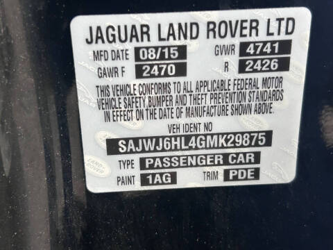 2016 Jaguar F-TYPE R