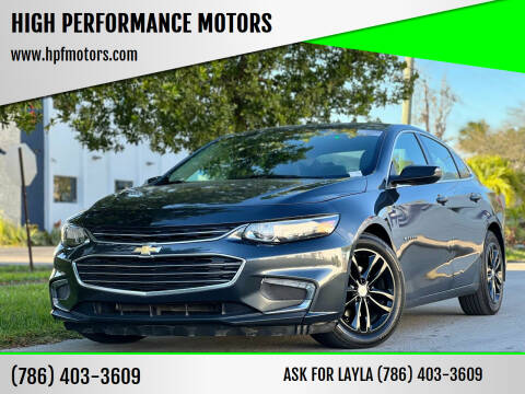 2018 Chevrolet Malibu for sale at HIGH PERFORMANCE MOTORS in Hollywood FL