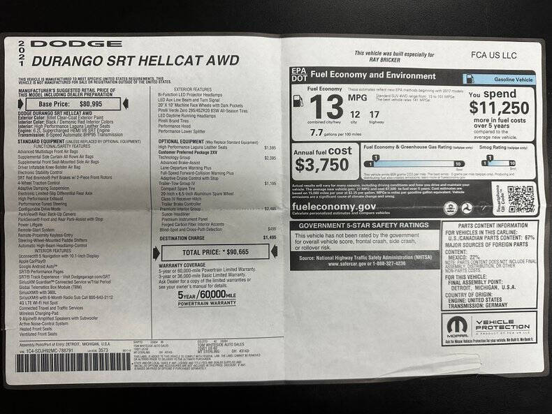 2021 Dodge Durango SRT Hellcat