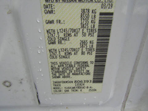 2019 Nissan NV 1500 S