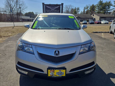 2012 Acura MDX for sale at F & Z MOTORS in Vernon Rockville CT