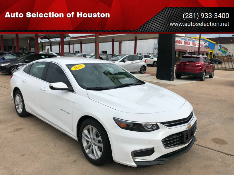 2018 Chevrolet Malibu for sale at Auto Selection of Houston in Houston TX