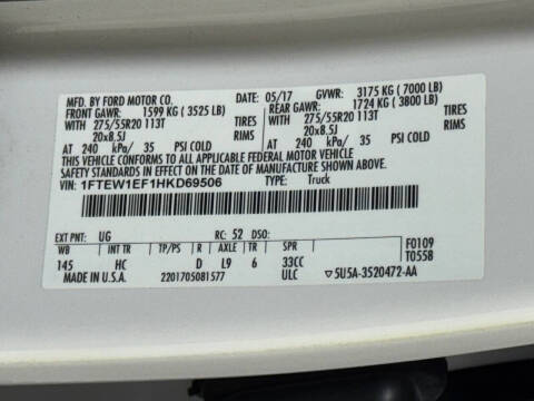 2017 Ford F-150 Lariat