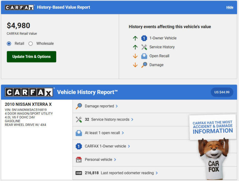 2010 Nissan Xterra S