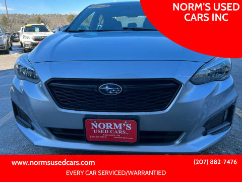 2018 Subaru Impreza for sale at NORM'S USED CARS INC in Wiscasset ME