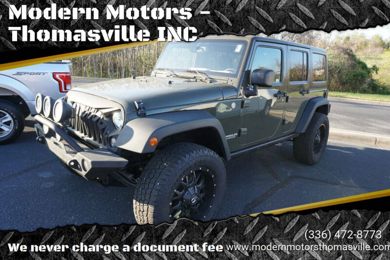 2015 Jeep Wrangler Unlimited for sale at Modern Motors - Thomasville INC in Thomasville NC