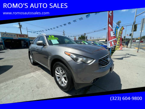 2010 Infiniti FX35 for sale at ROMO'S AUTO SALES in Los Angeles CA