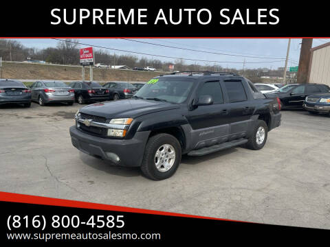 2004 Chevrolet Avalanche for sale at SUPREME AUTO SALES in Grandview MO